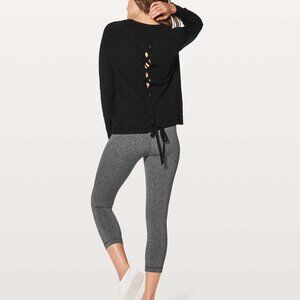 Lululemon Tied To You Sweater, Black, Size 6